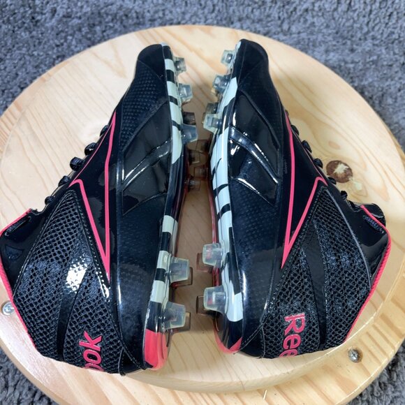 Reebok U-Form 4Speed Football Cleats Mens Size 7 Black Red High Top Lace Up - Picture 5 of 8